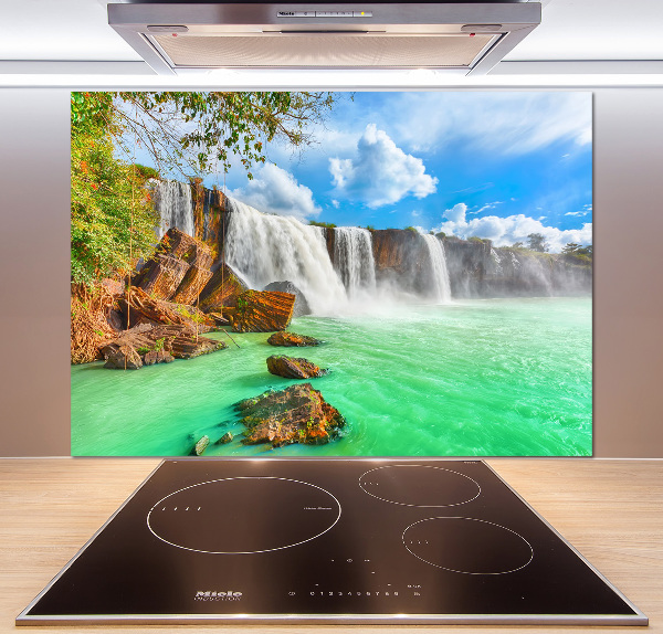 Glasrückwand für die küche Kaskade