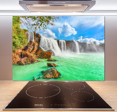 Glasrückwand für die küche Kaskade