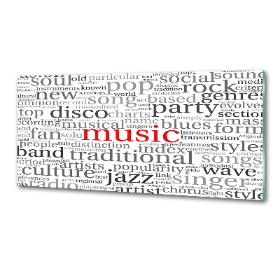 Küchen wandpaneel Musikgenres