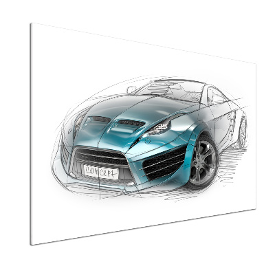 Küchen wandpaneel Skizze eines Autos