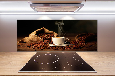 Platte für Küchenrückwand Kaffee in einer Tasse