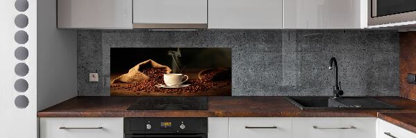 Platte für Küchenrückwand Kaffee in einer Tasse