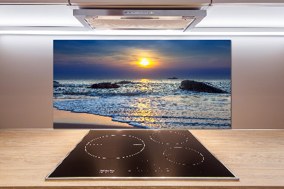 Platte für Küchenrückwand Sonnenuntergang am Meer