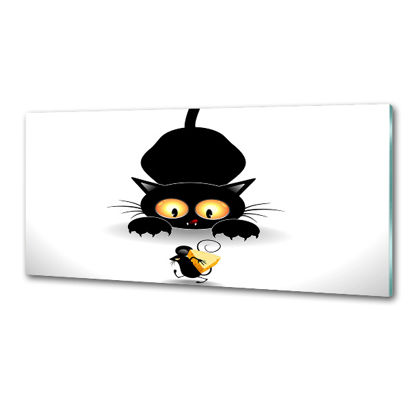 Küchen wandpaneel Katz und Maus