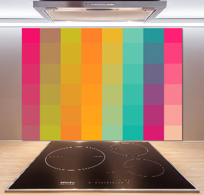 Glasrückwand für die küche Bunte Quadrate