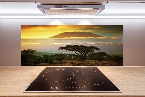 Glasrückwand für die küche Kilimandscharo, Kenia