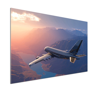 Glasrückwand für die küche Flugzeug