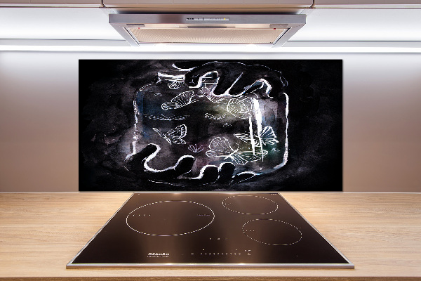 Glasrückwand für die küche Schmetterlinge im Glas