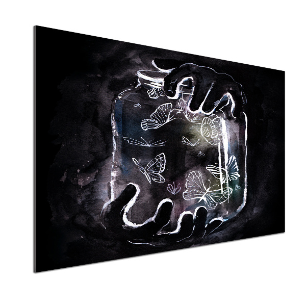 Glasrückwand für die küche Schmetterlinge im Glas