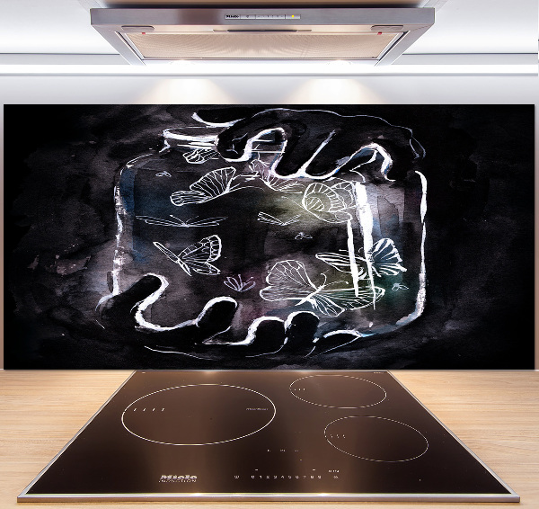 Glasrückwand für die küche Schmetterlinge im Glas