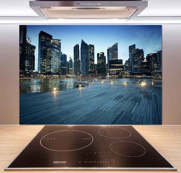 Platte für Küchenrückwand Singapur bei Nacht