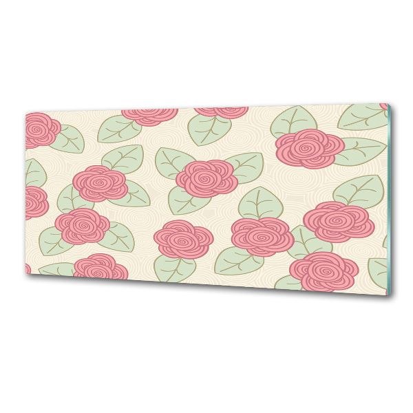 Glasrückwand für die küche Rosen