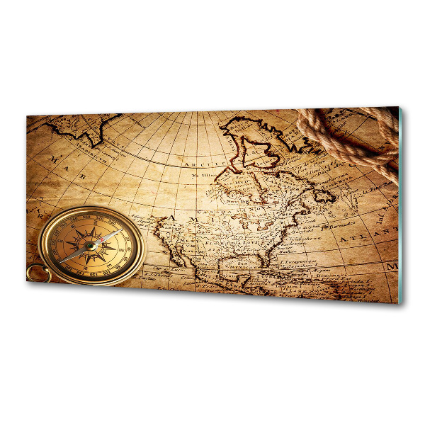 Küchen wandpaneel Kompass auf der Karte