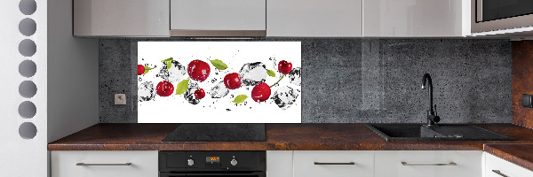 Platte für Küchenrückwand Kirschen und Wasser