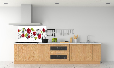 Platte für Küchenrückwand Kirschen und Wasser