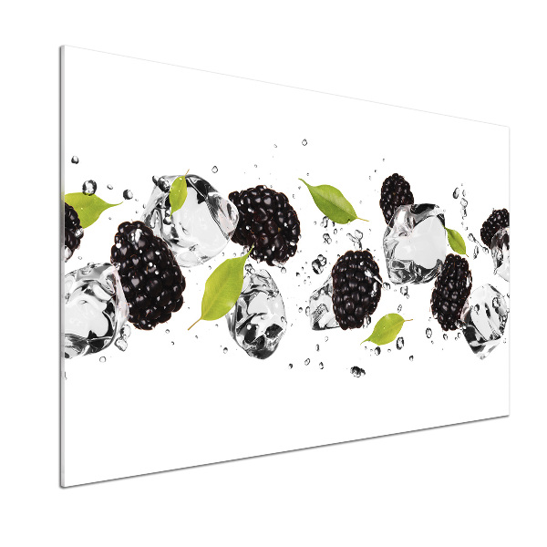 Glasrückwand für die küche Kirschen und Wasser