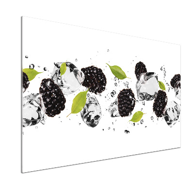 Glasrückwand für die küche Kirschen und Wasser