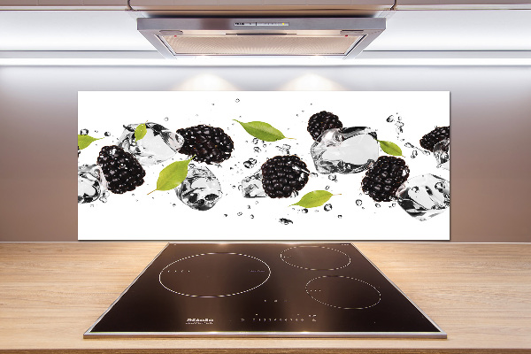 Glasrückwand für die küche Kirschen und Wasser