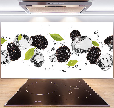 Glasrückwand für die küche Kirschen und Wasser