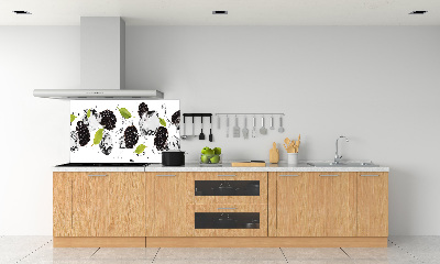 Glasrückwand für die küche Kirschen und Wasser