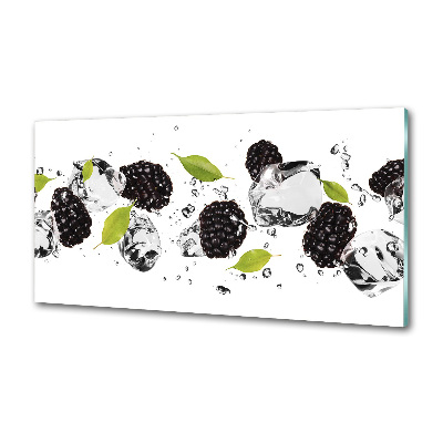 Glasrückwand für die küche Kirschen und Wasser