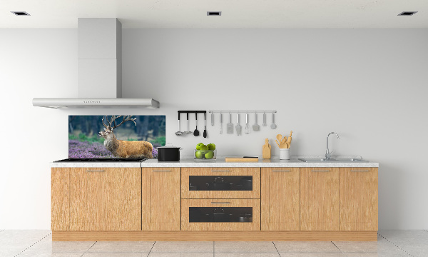 Platte für Küchenrückwand Hirsche im Lavendel