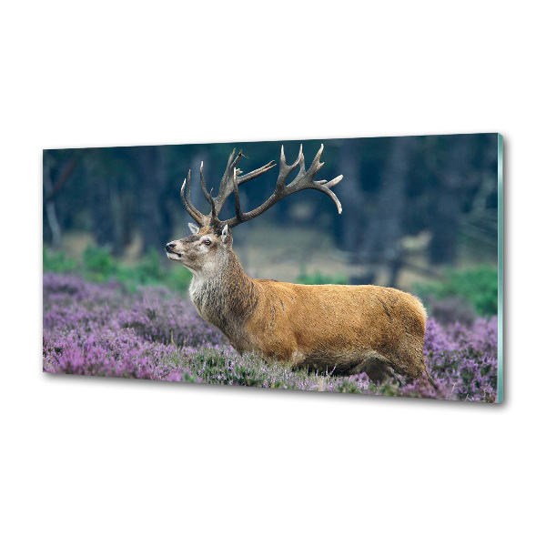 Platte für Küchenrückwand Hirsche im Lavendel