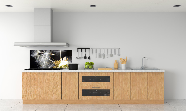 Glasrückwand für die küche Löwenzahnsamen