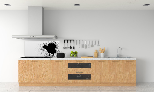 Glasrückwand für die küche Loch in der Wand