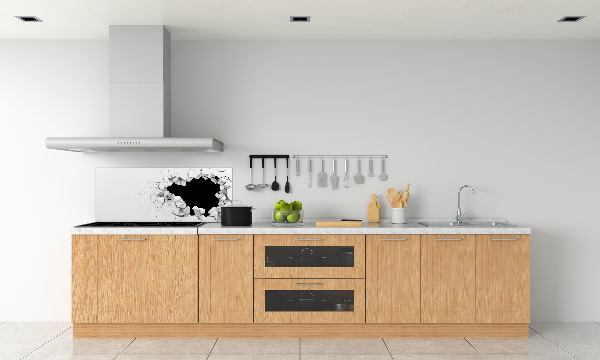 Glasrückwand für die küche Loch in der Wand