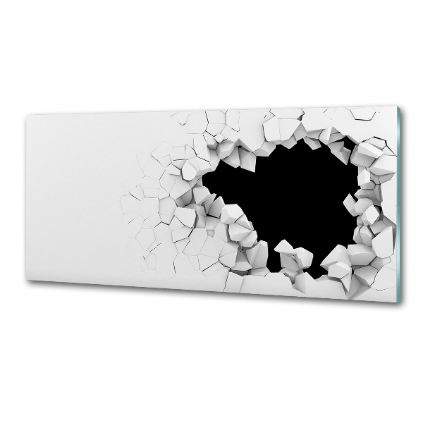 Glasrückwand für die küche Loch in der Wand