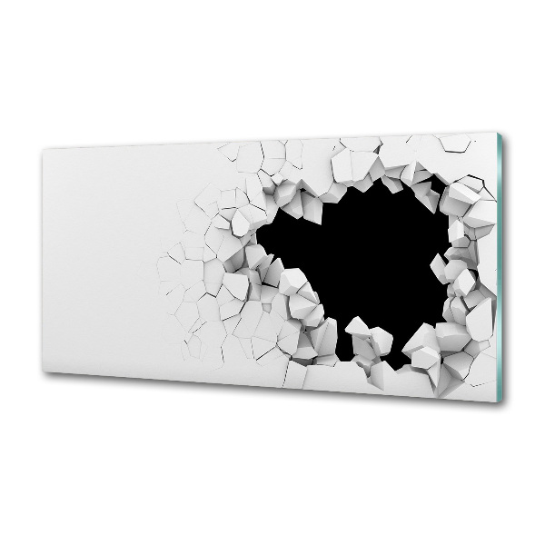 Glasrückwand für die küche Loch in der Wand