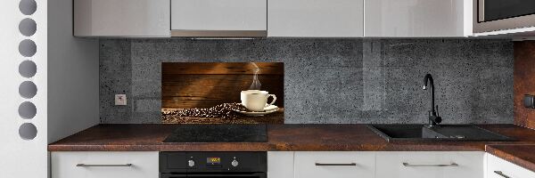 Glasrückwand für die küche Eine Tasse Kaffee