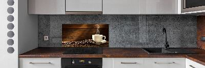 Glasrückwand für die küche Eine Tasse Kaffee