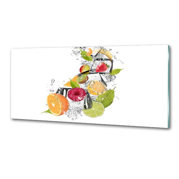 Glasrückwand für die küche Früchte mit Eis