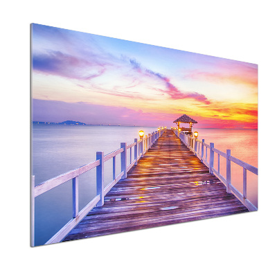 Küchen wandpaneel Holzsteg