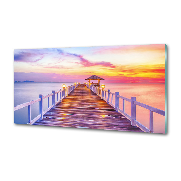 Küchen wandpaneel Holzsteg