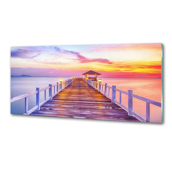 Küchen wandpaneel Holzsteg