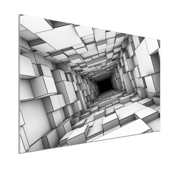 Küchen wandpaneel Tunnel aus Würfeln