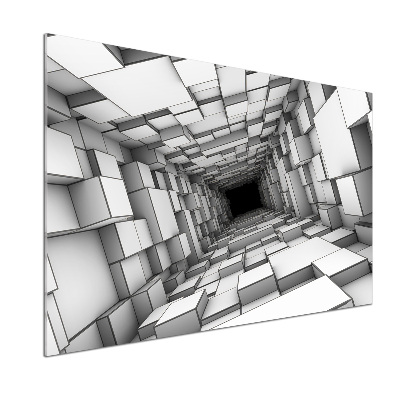 Küchen wandpaneel Tunnel aus Würfeln