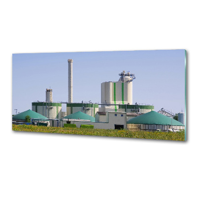 Glasrückwand für die küche Biogasanlage
