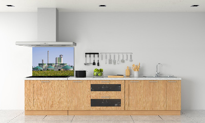 Glasrückwand für die küche Biogasanlage