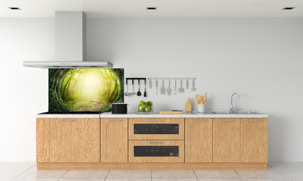 Glasrückwand für die küche Baumtunnel