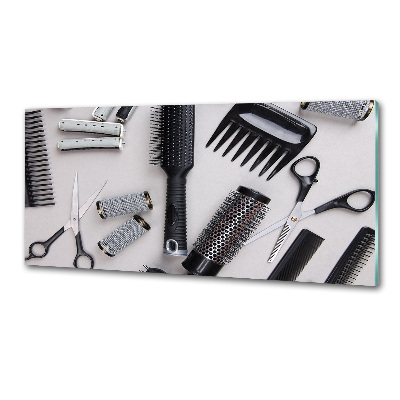 Glasrückwand für die küche Friseurwerkzeuge