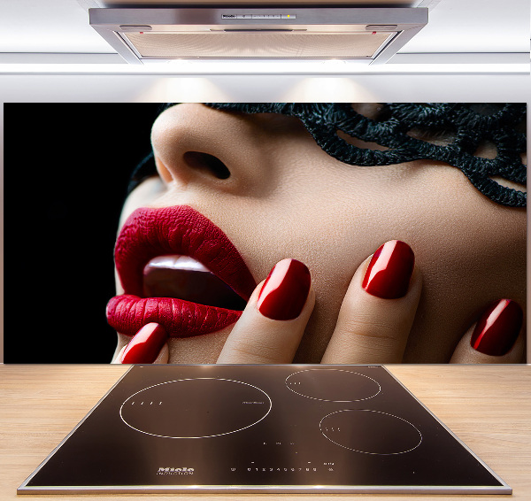 Glasrückwand für die küche Spitzenmaske