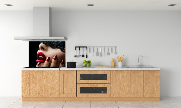 Glasrückwand für die küche Spitzenmaske