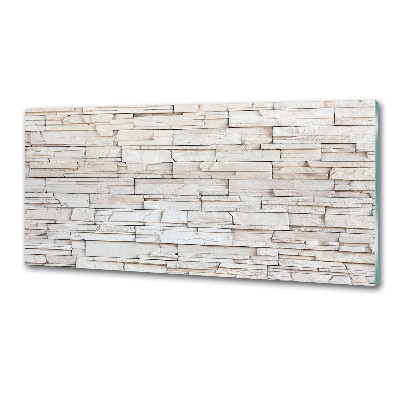 Küchen wandpaneel Weiße Steinmauer