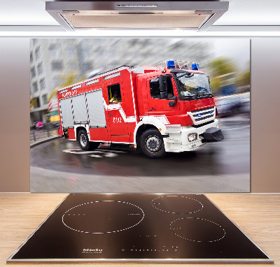 Küchen wandpaneel Feuerwehrwagen