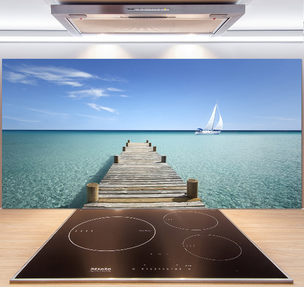 Küchen wandpaneel Holzsteg