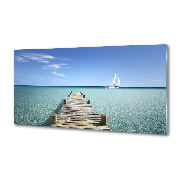 Küchen wandpaneel Holzsteg